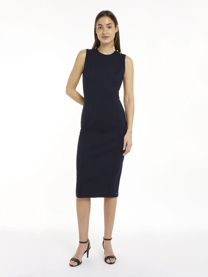Tommy Hilfiger PUNTO SLEEVELESS BODYCON DRESS Desert sky