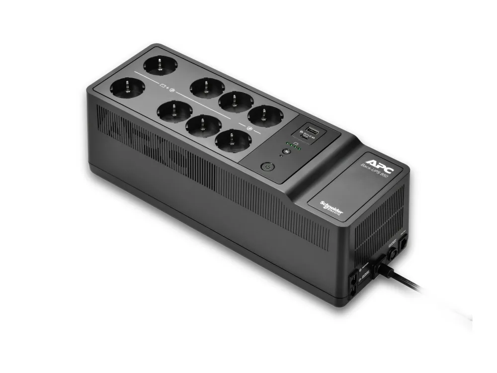 APC Back-UPS BE850G2-GR - UPS - AC 230 V - 520 Watt - 850 VA - output-stikforbindelser: 8 - sort