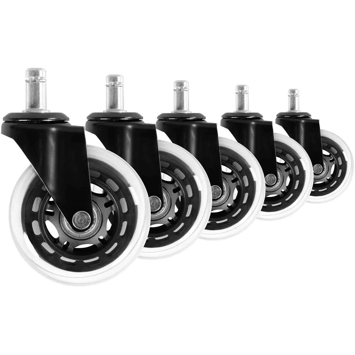 Rollen - 5er Set Rodas Schwarz