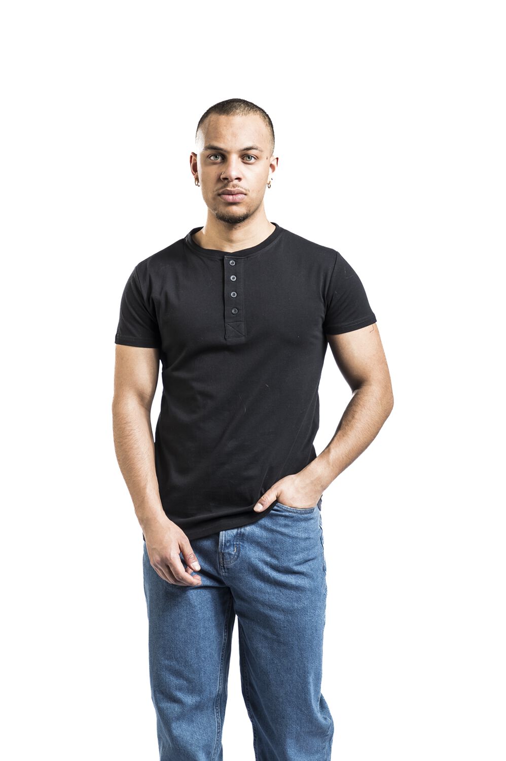 T-shirts Henley - Lot de 2 | Black Premium by EMP T-Shirt Manches courtes