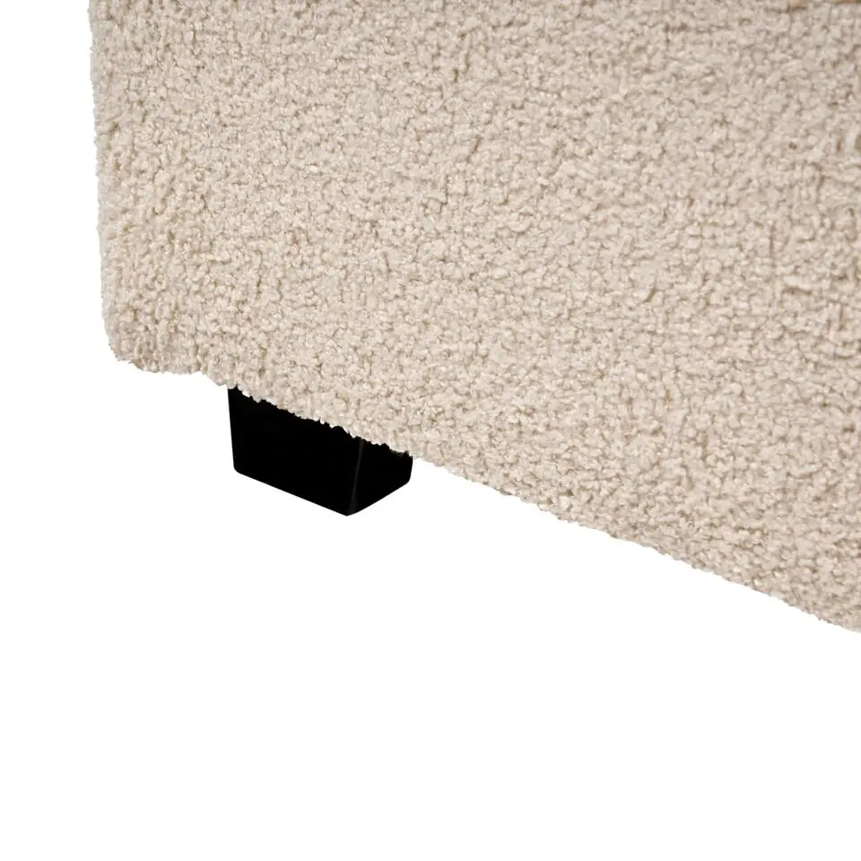 VAUCLUSE - Tweepersoonsbed - Beige - 140 x 200 cm - Bouclé
