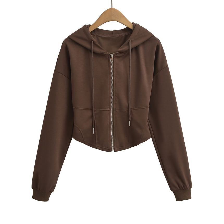 Asiris - Effen asymmetrische hoodie met rits