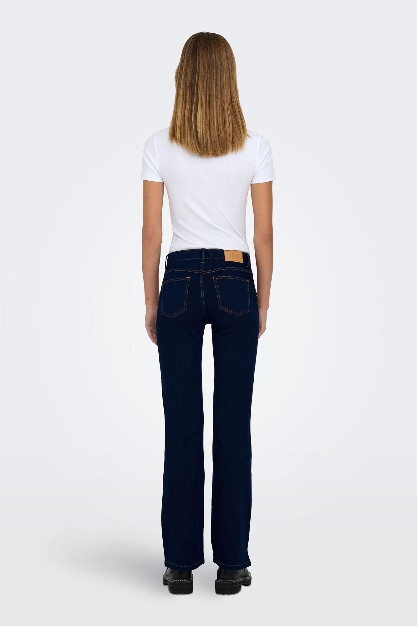 Calça jeans flare de cintura alta