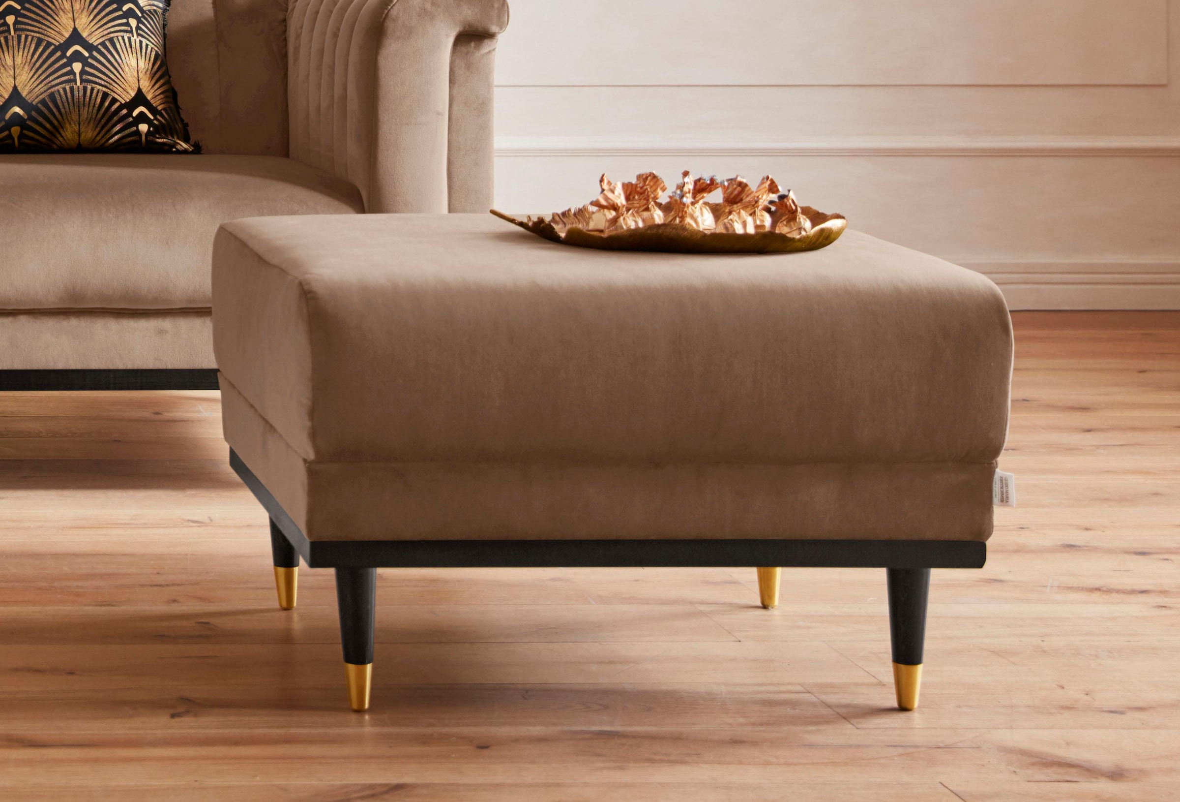 Home affaire Hocker »Chamby« mit Holzrahmen unten