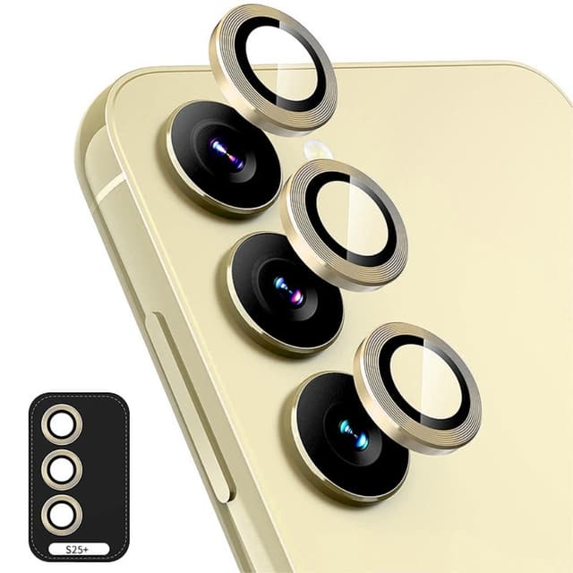 Til Samsung Galaxy S25+ Kameralinsebeskytter ENKAY Metalring Linsefilm