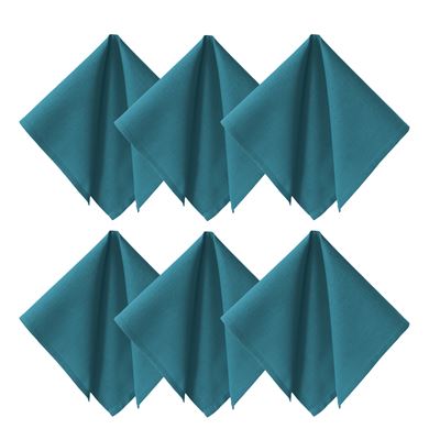 Serviettes de table coton uni Lauréat - Lot de 6