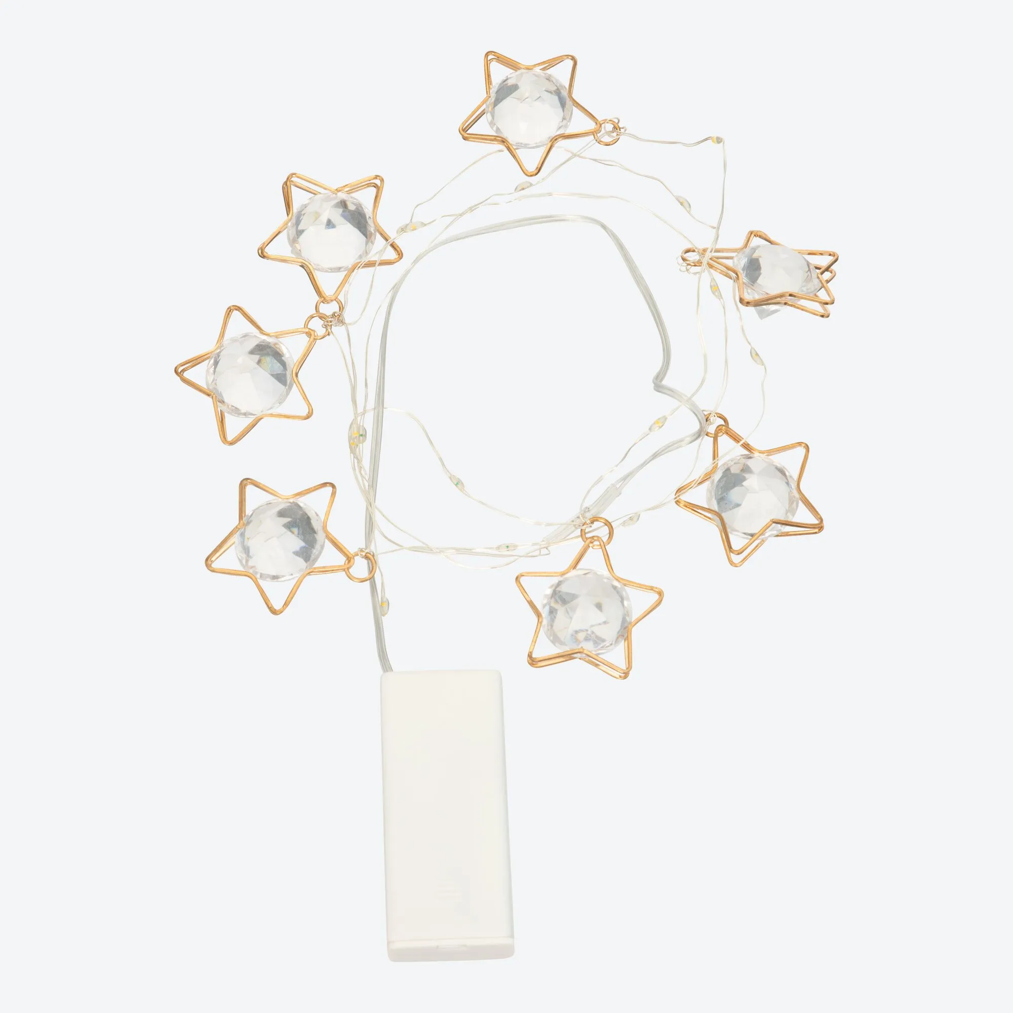 Mikro-LED-Lichterkette im Sterndiamanten-Design, ca. 170cm