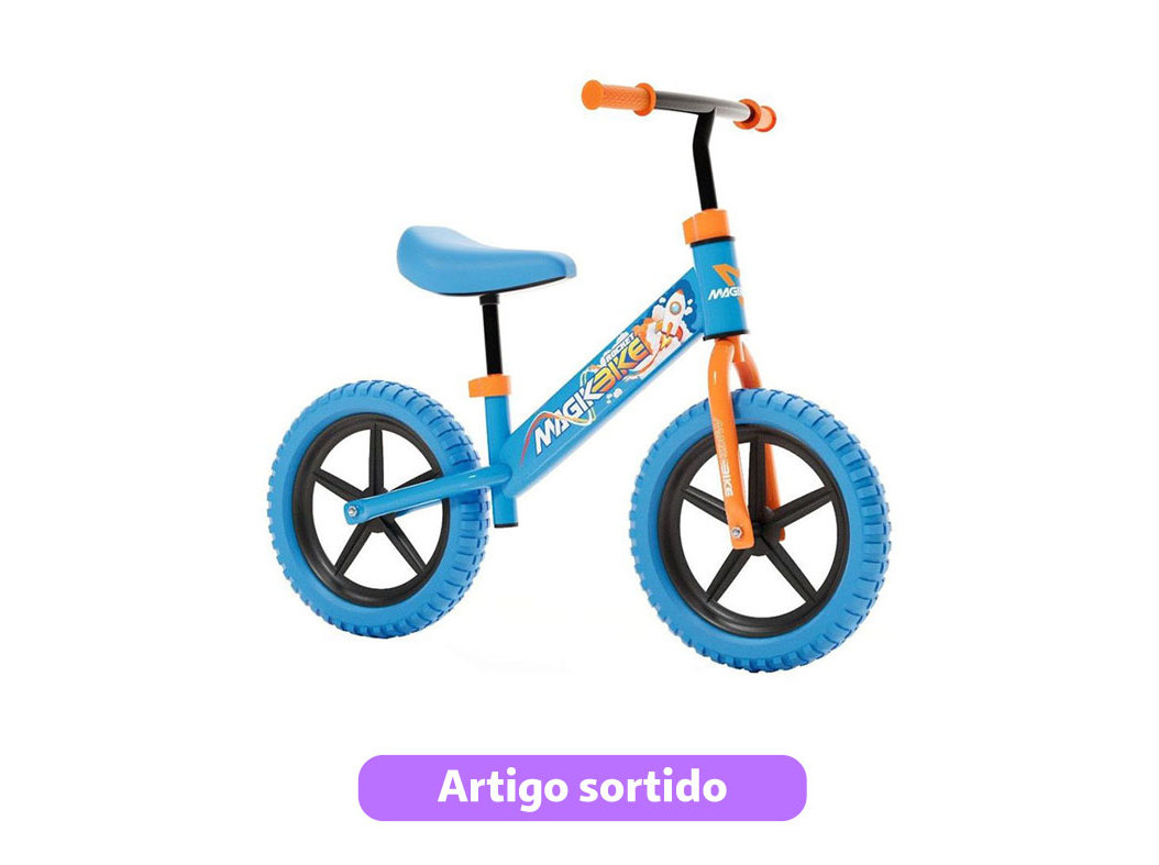 BICICLETA EQUILÍBRIO MAGIKBIKE ROCKET CORES SORTIDAS