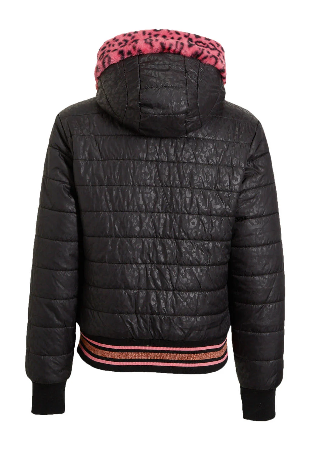 anytime reversible winterjas roze/zwart