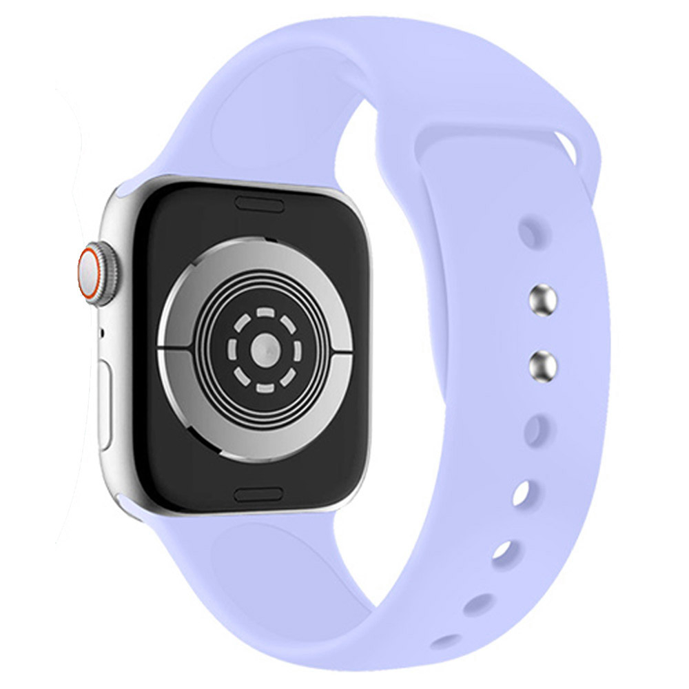 Apple Watch (42/41/40/38 mm) Silikon Sport Armband mit Doppelverschluss (Gelenkumfang: 180-215mm) - Lila