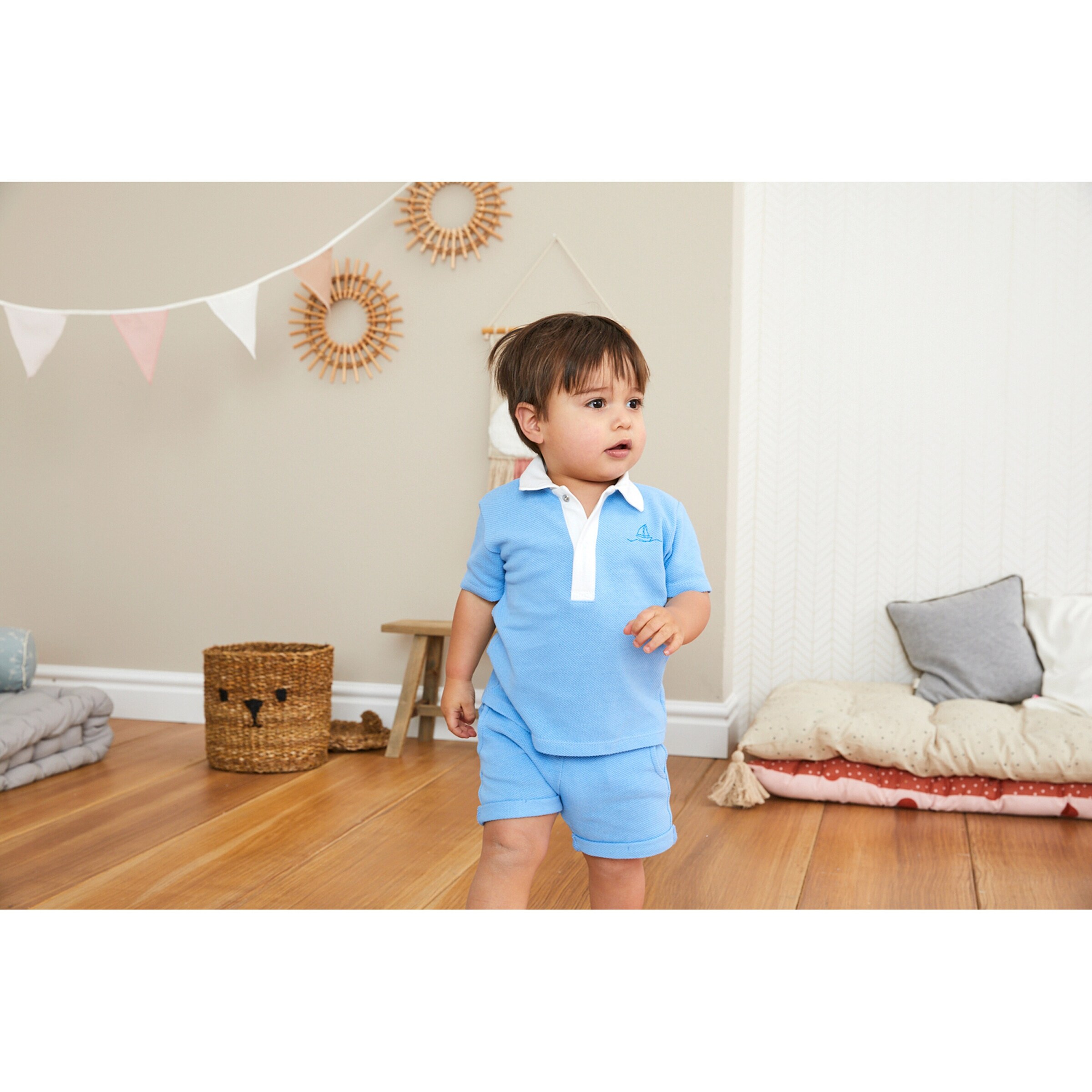 Lilletots - Captain Boys Polo-T-Shirt Waffelpiqué