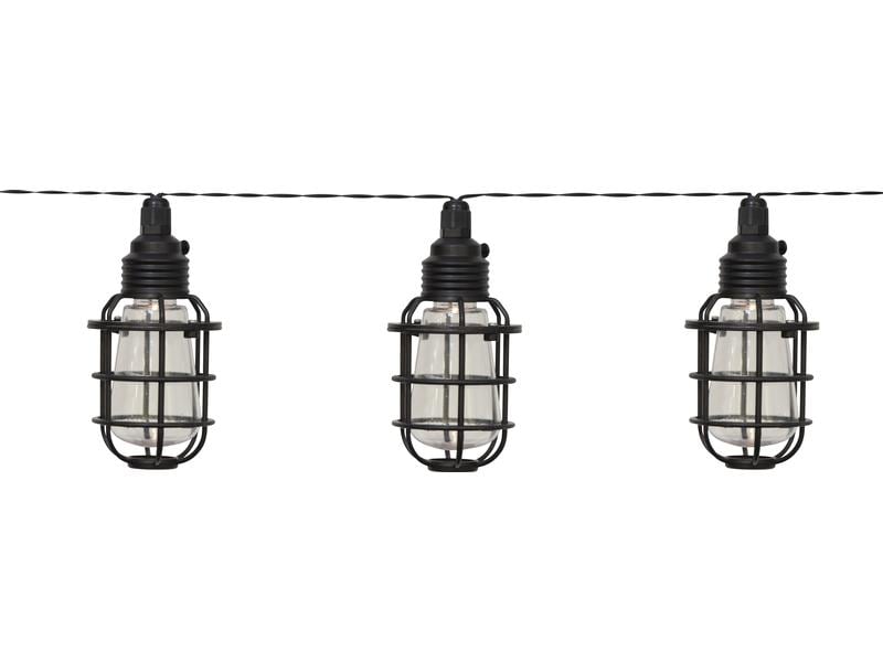Star Trading Lichterkette Solar Cage 210 cm, Schwarz Solar Lichterkette