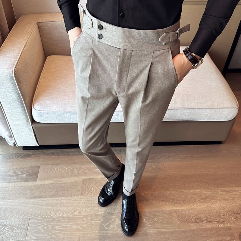 Blueforce - Hoge taille effen taps toelopende broek