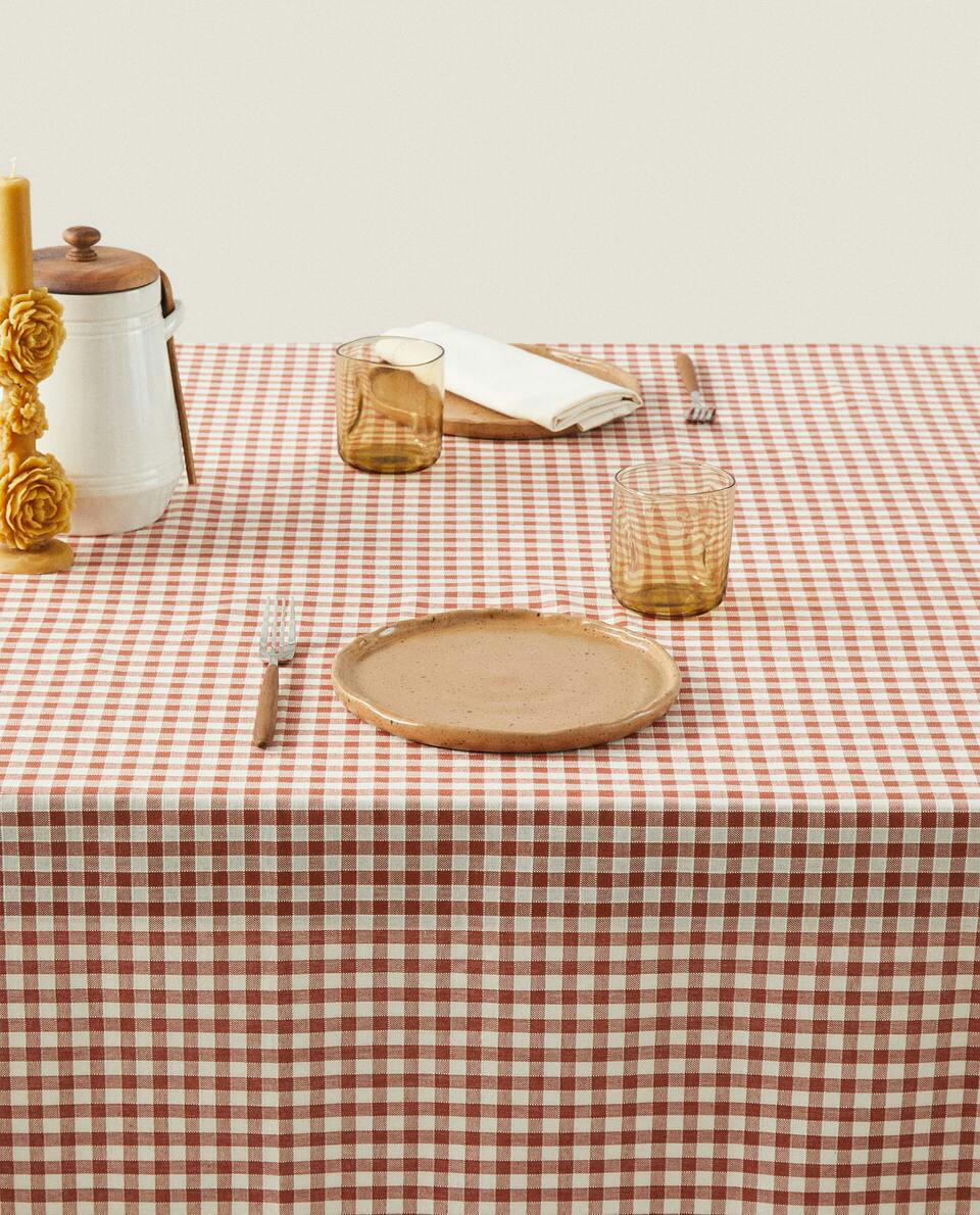 TOALHA DE MESA DE ALGODÃO XADREZ