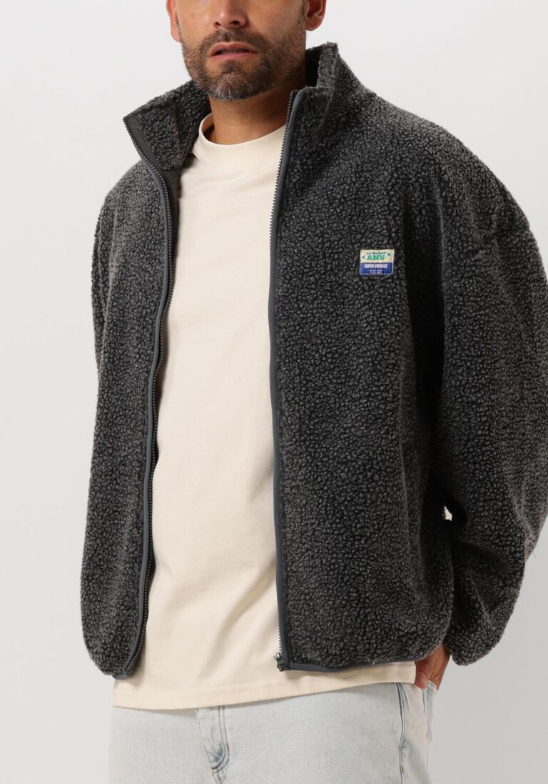 donkergrijze american vintage vest hoktown zip
