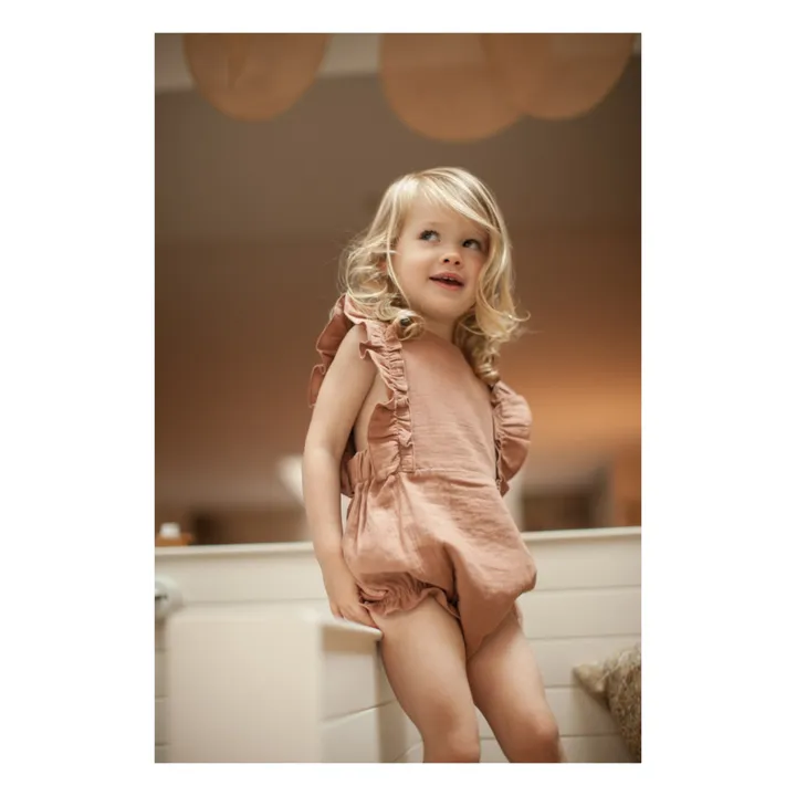 Marlot Paris Barboteuse Gaze de Coton Elisa | Vieux Rose