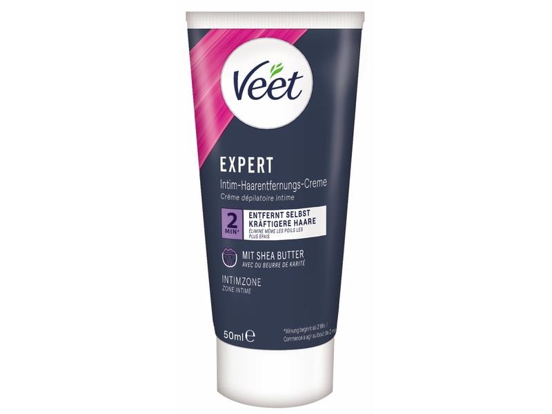 Veet Intim-Haarentfernungs-Set 2 x 50 ml Einfache Haarentfernung für alle Hauttypen