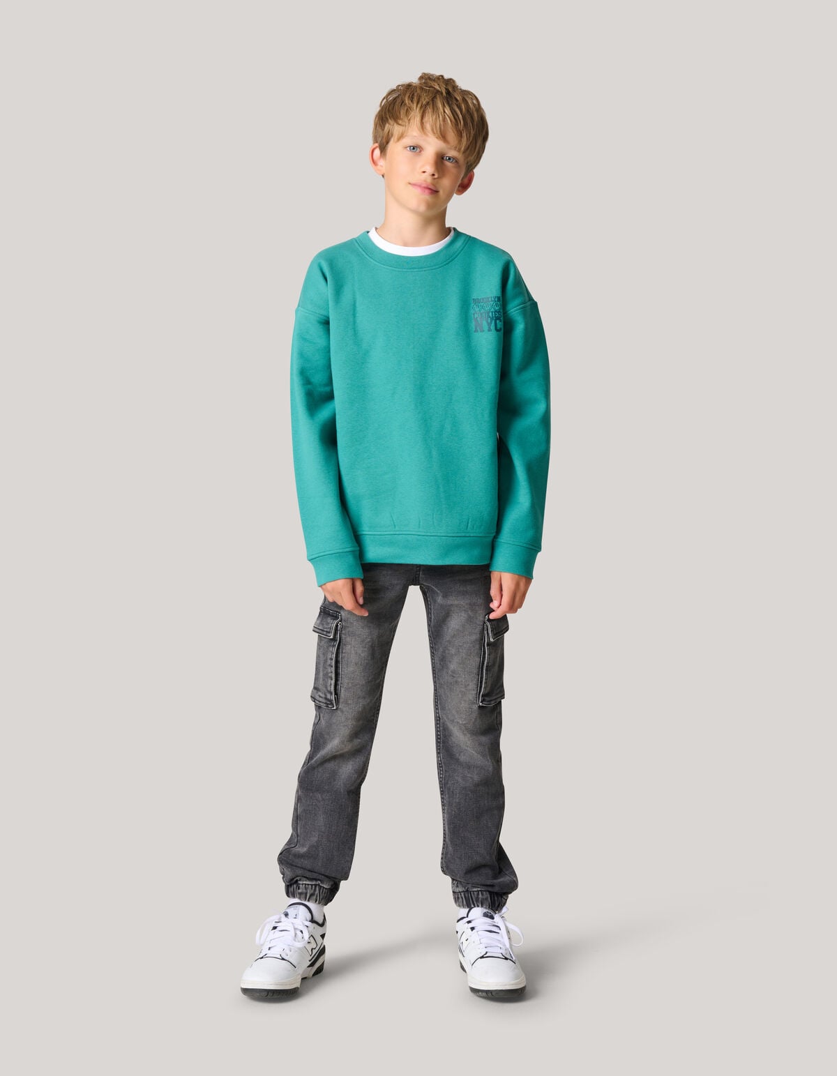 Cargo Fit Jog Jeans Donkergrijs