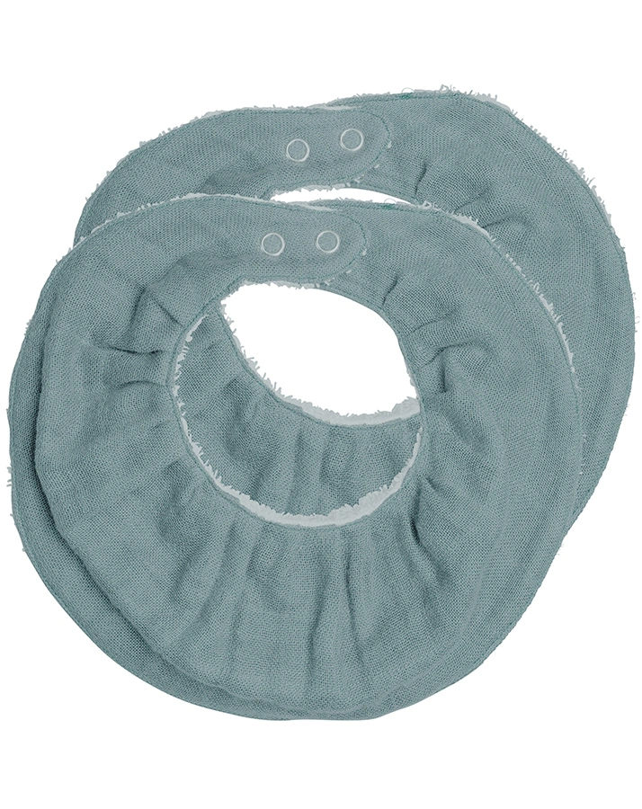Lätzchen RUFFLE BIB 2er-Pack in cottage blue