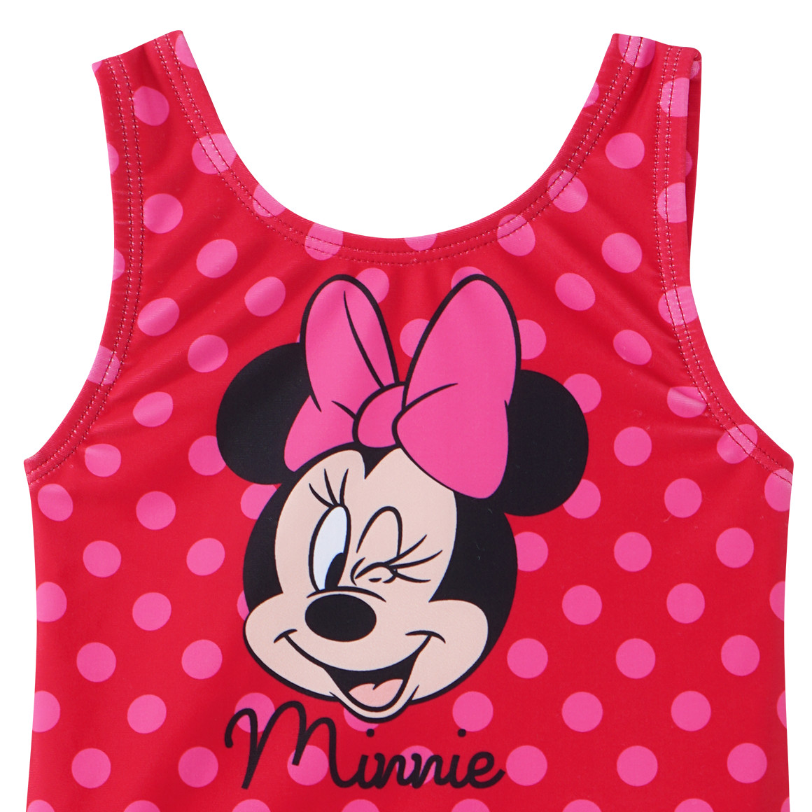 Topomini Minnie Maus Badeanzug mit Volants rot / pink