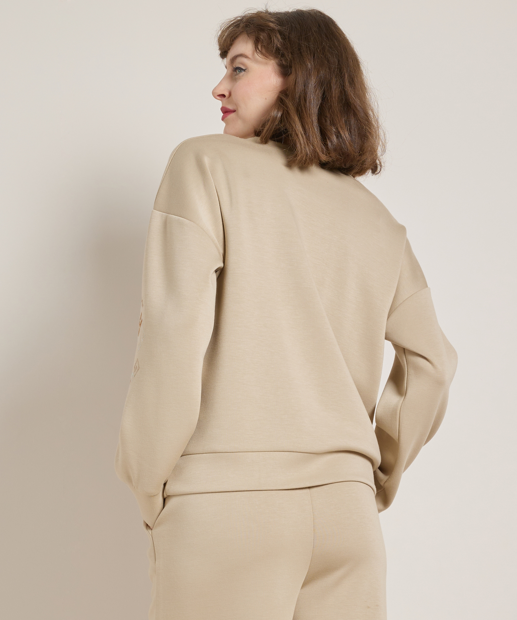 trui met embroidery extra zacht