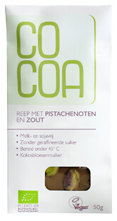 Cocoa Reep met Pistachenoten en Zout 50GR