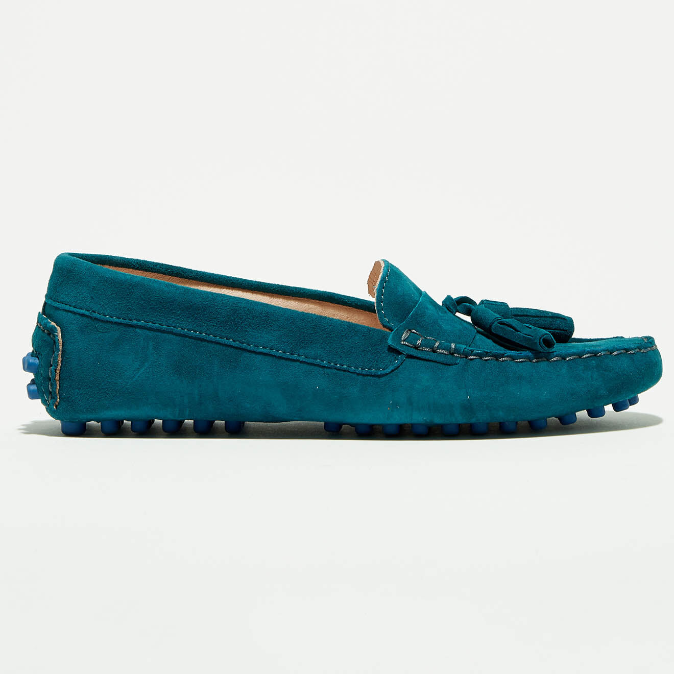 Flavio Création Mocassins en Velours de Cuir Malena bleu foncé/bleu