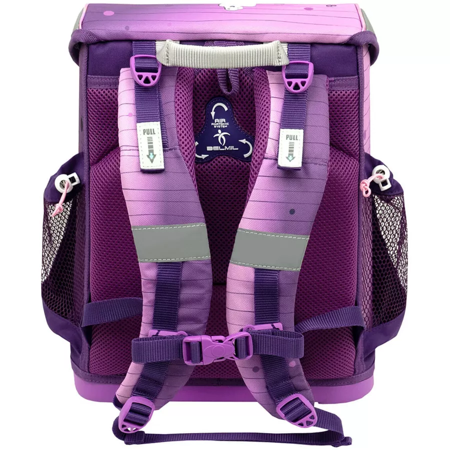 Belmil Schulranzen Mini Fit Schulranzen Set 4-teilig mit Brustgurt Little Caty