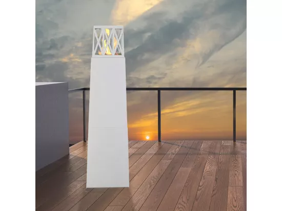 Cheminée à bioéthanol de jardin extérieure 40x40x145