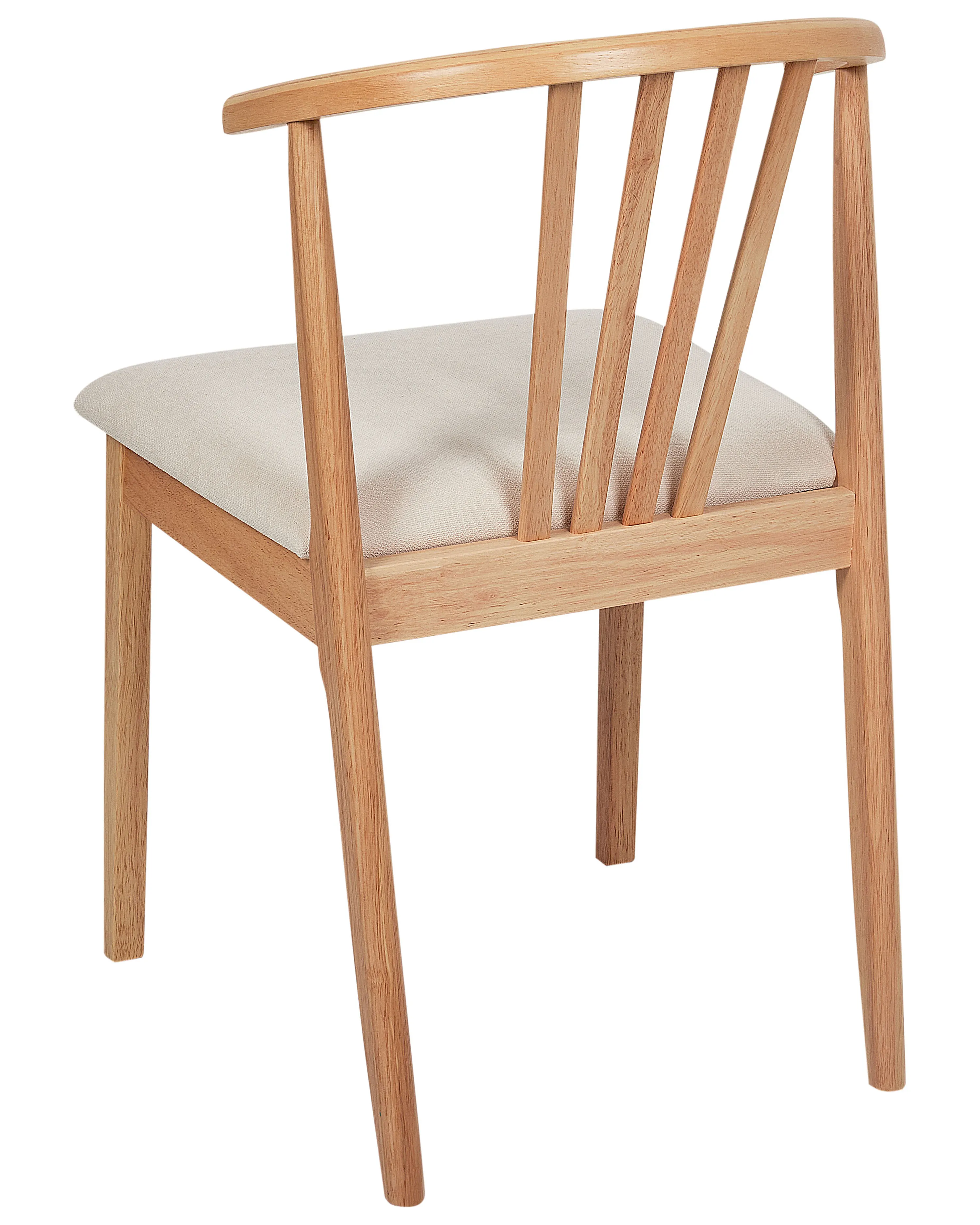 Set van 2 eetkamerstoelen CRAIG Hout Lichtbruin/beige