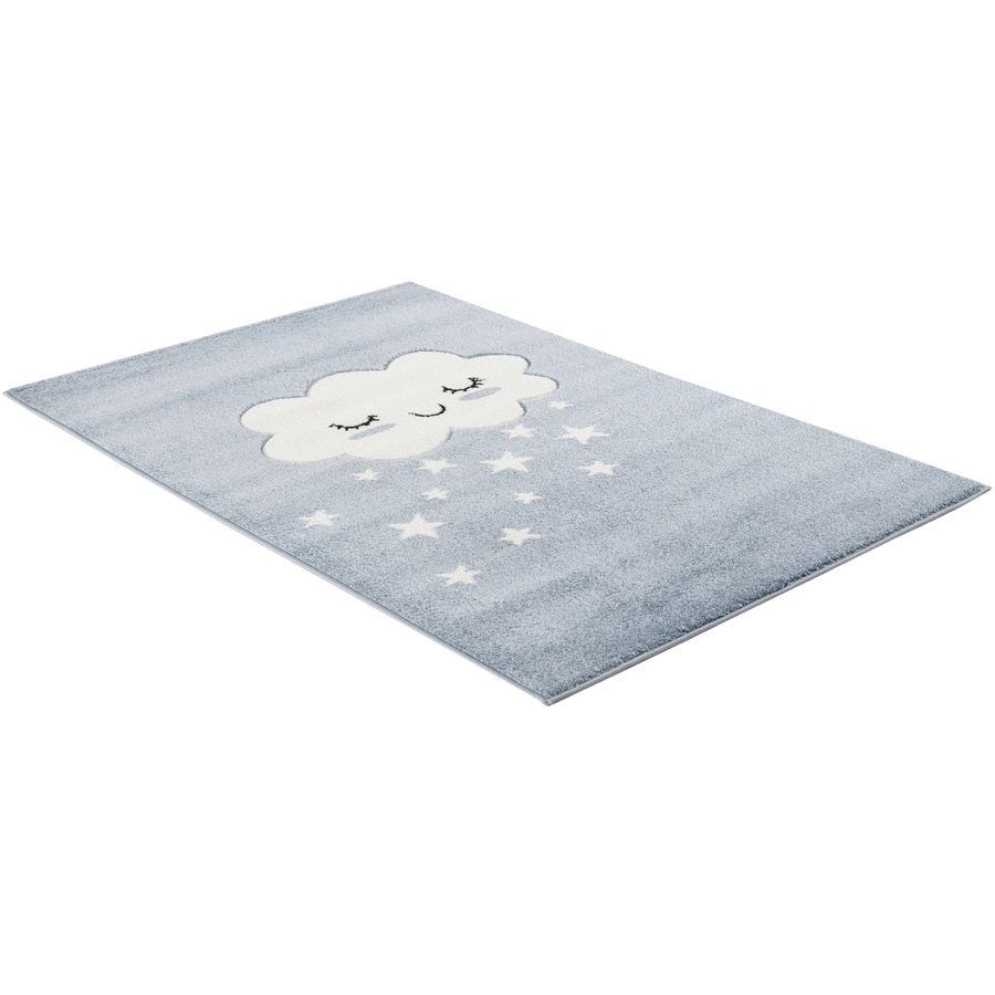 LIVONE Kinderteppich Kids love Rugs WOLKE blauweiss
