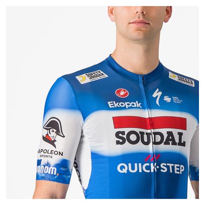 Maillot Manches Courtes Castelli Competizione 3 Soudal Quick-Step 2024 Bleu