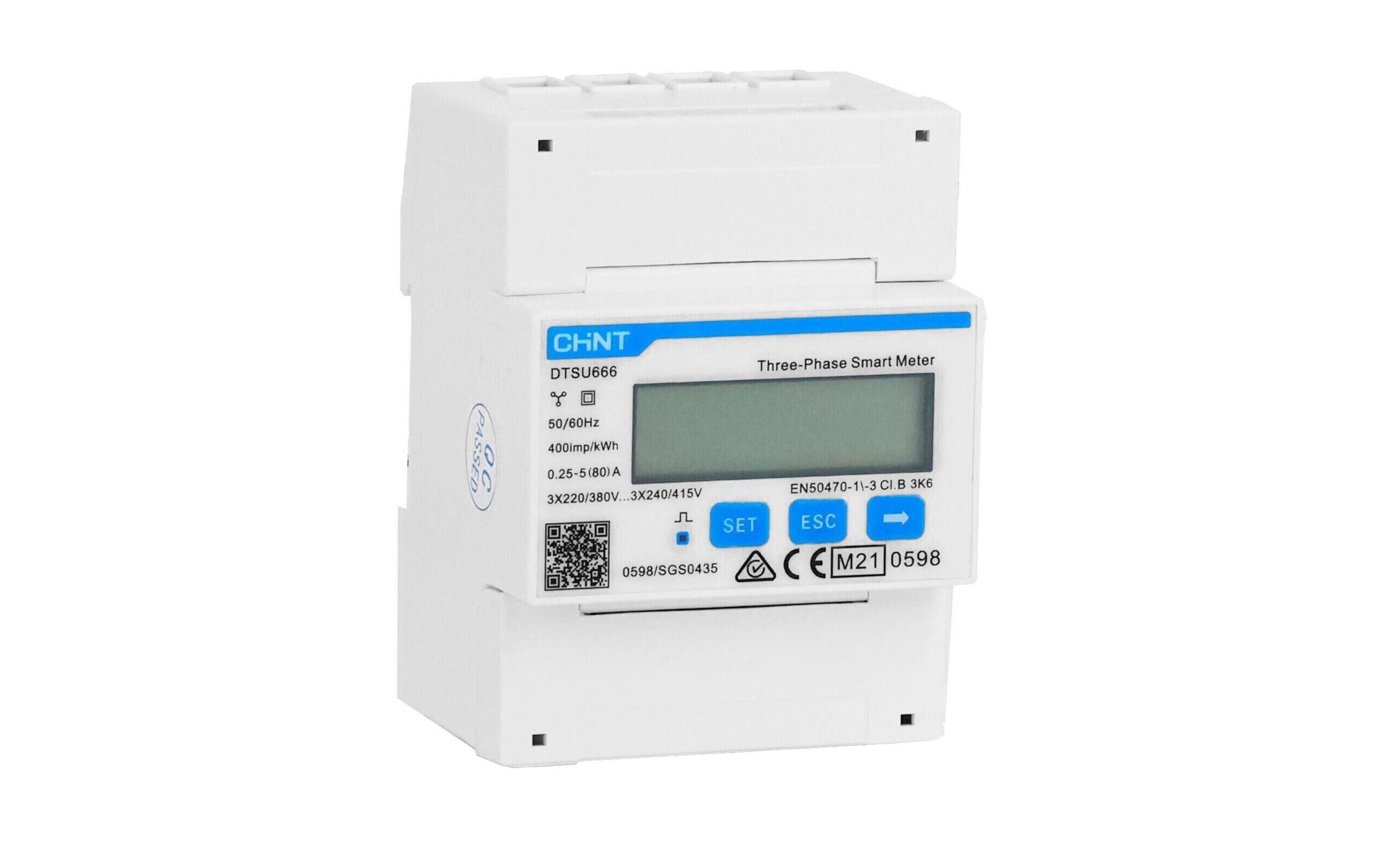 Dreiphasen-Energiezähler Smart Meter, 250 A<br>3-Phasen-Stromzähler