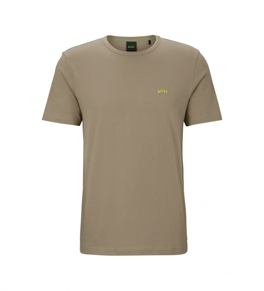 Camiseta marrom curvada BOSS