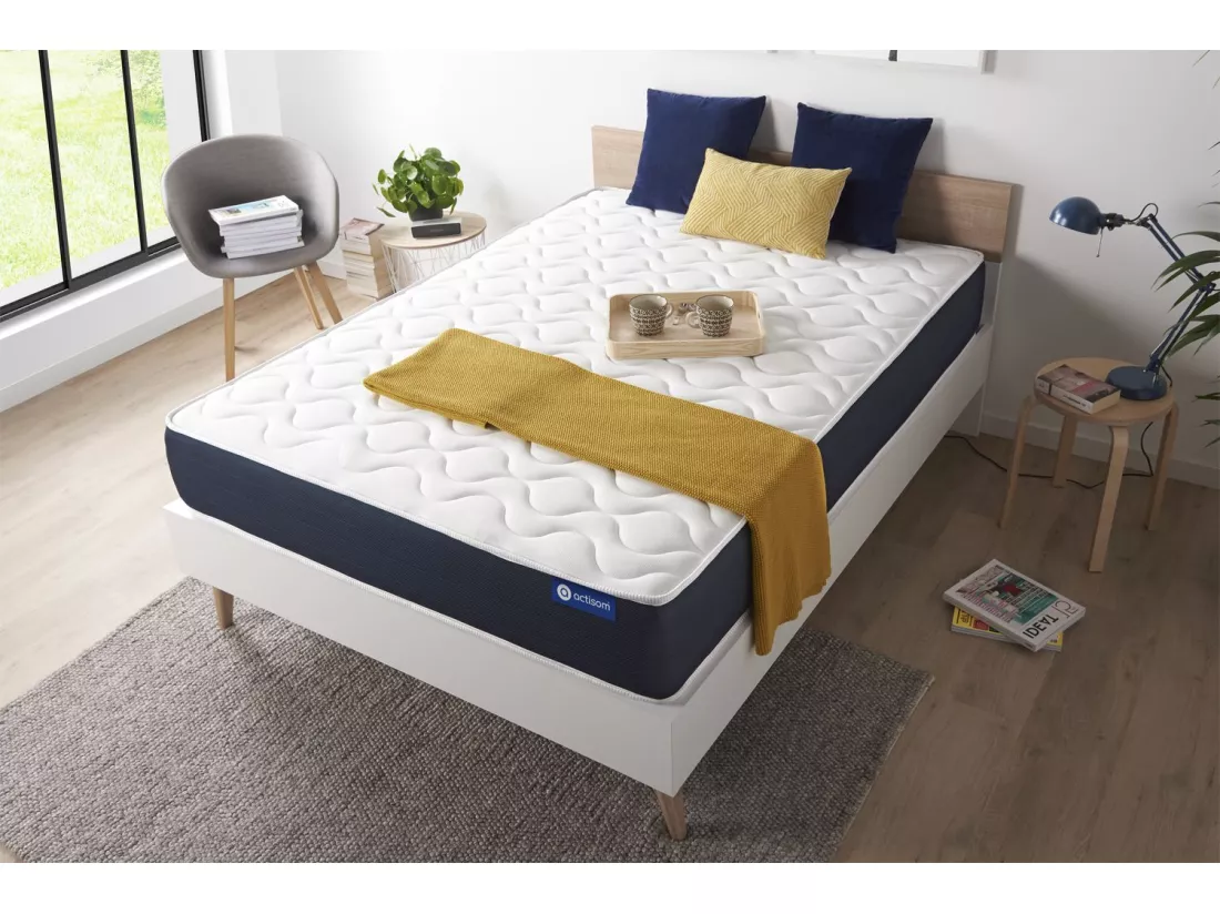 ACTISOM Matelas 180x200 Latex et Mémoire de forme 5zones de confort