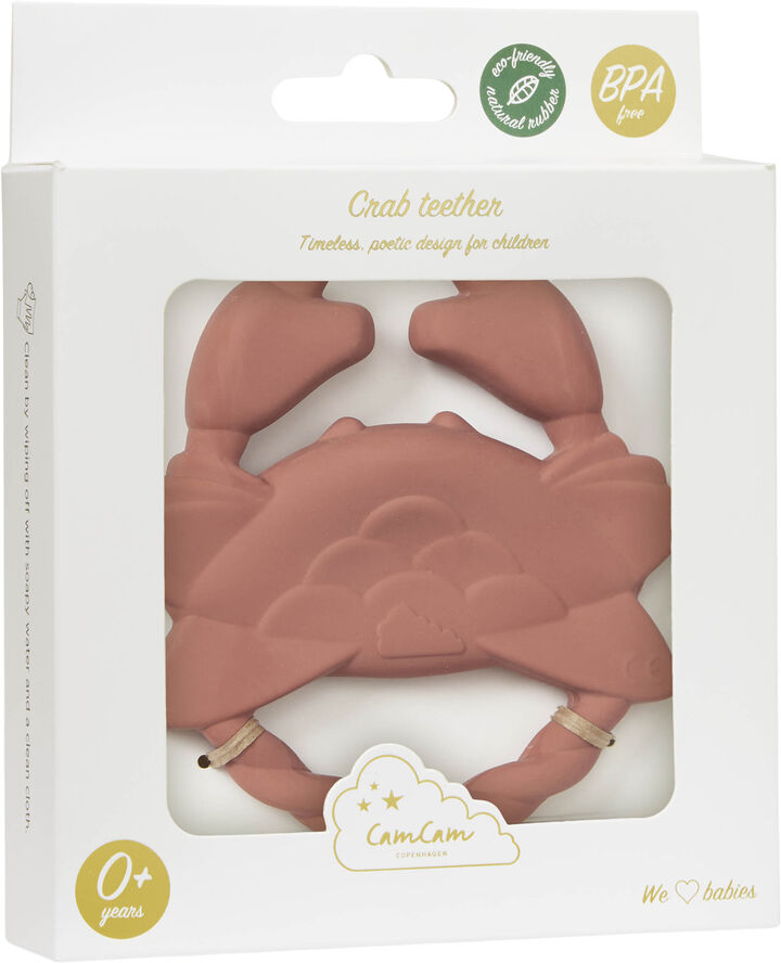 Cam Cam Copenhagen Crab Teether, Sienna Sienna