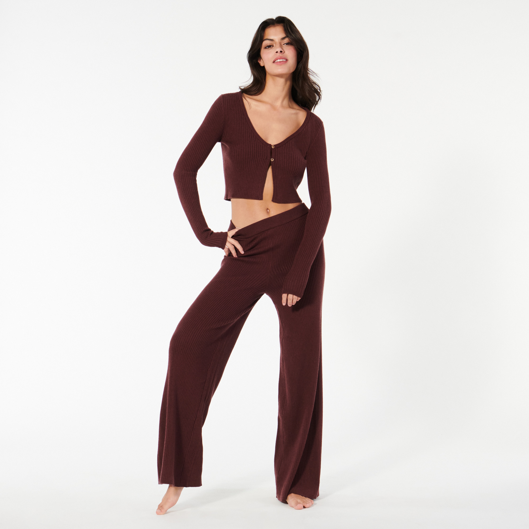 Cardigan court en maille