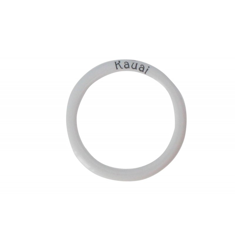 Bague Diamant Blanc Résine Blanche et Argent
