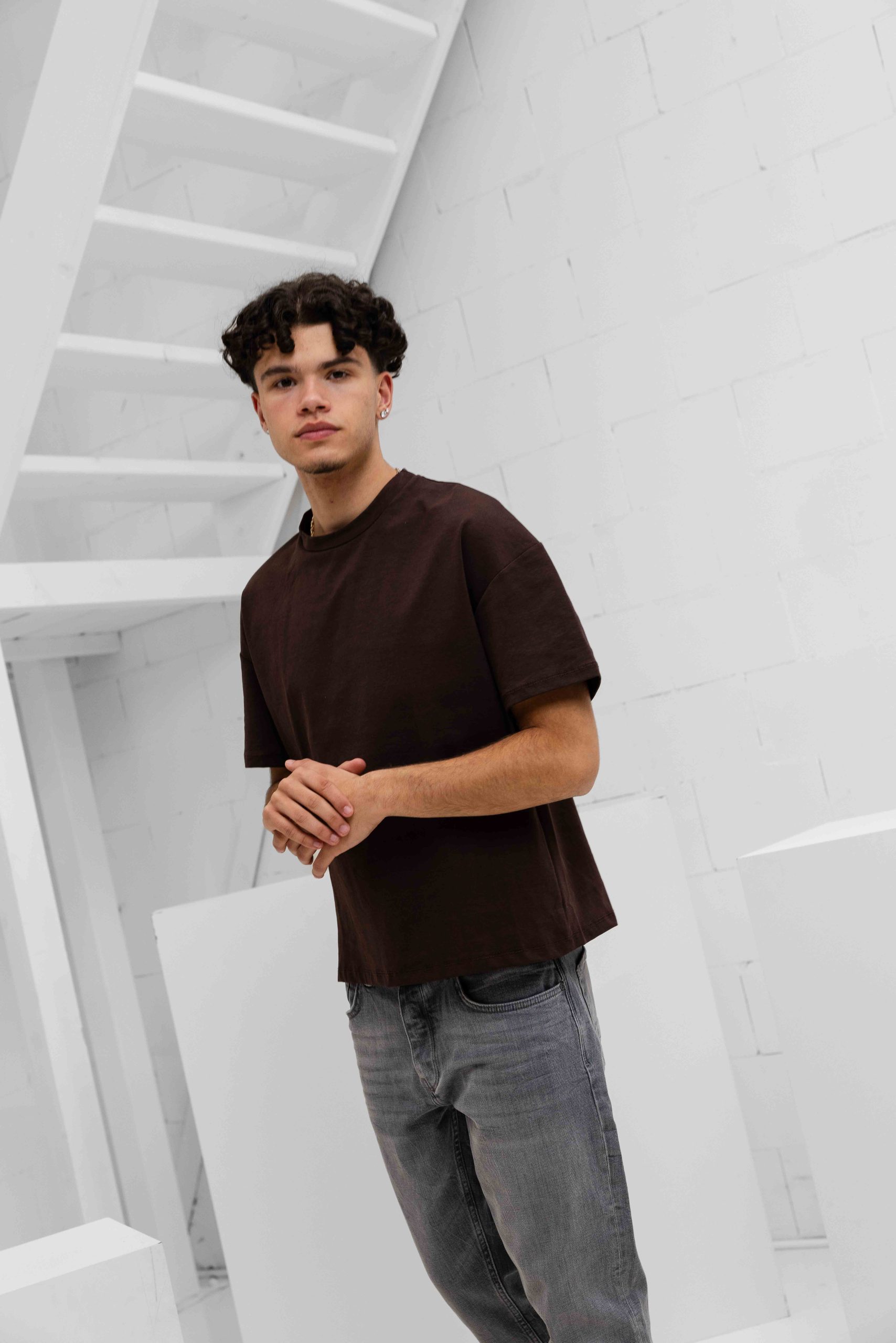 Richesse Matt Essential T-Shirt Heren Donkerbruin