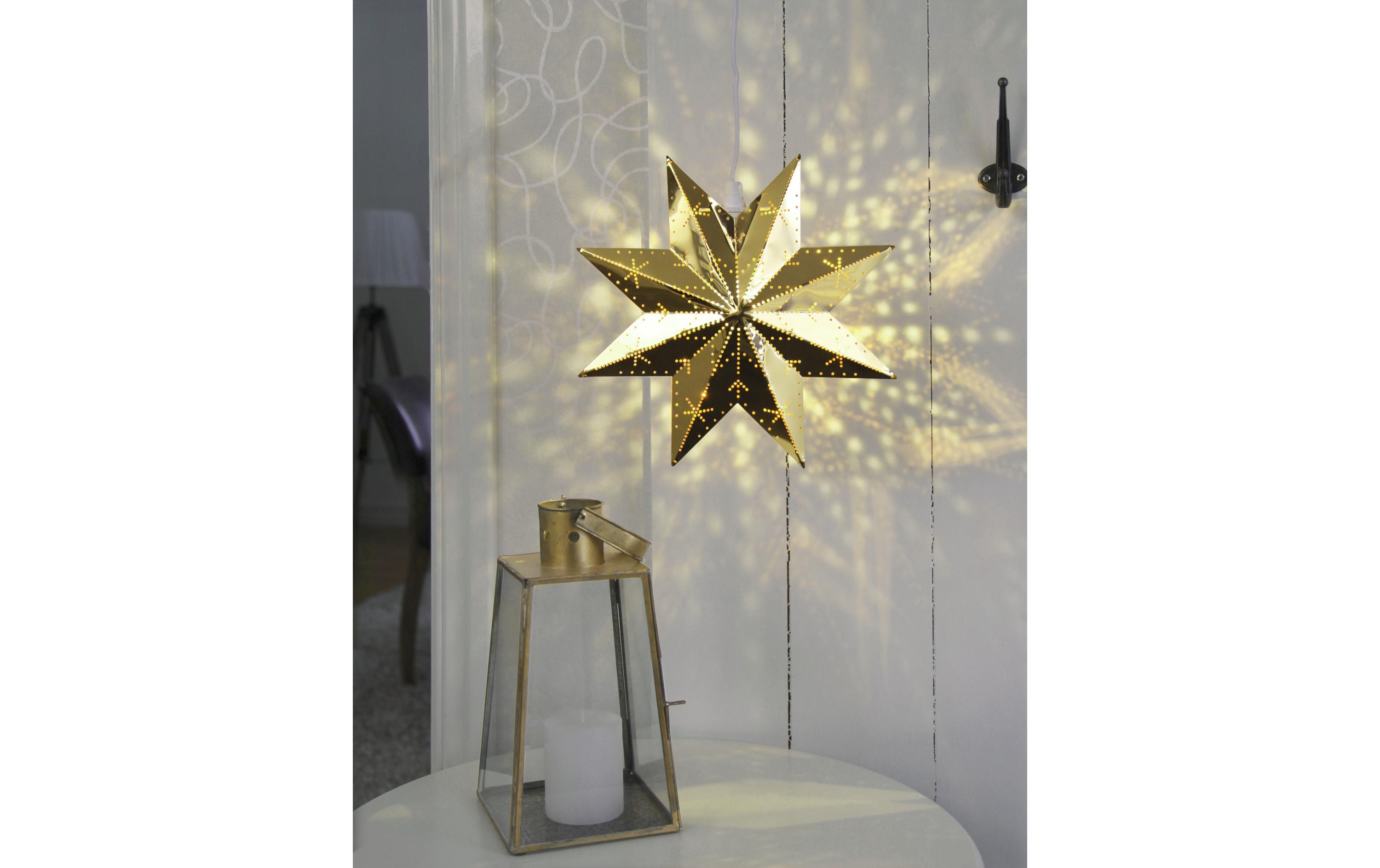Fensterhänger Metallstern Classic, 28 cm, MessingStimmungsvolle Fensterbeleuchtung aus Metall