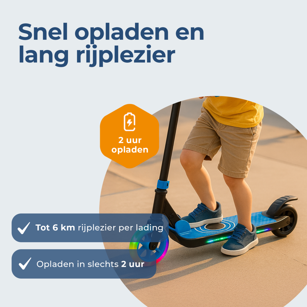 Denver SCK5500B elektrische kinderstep met LED verlichting