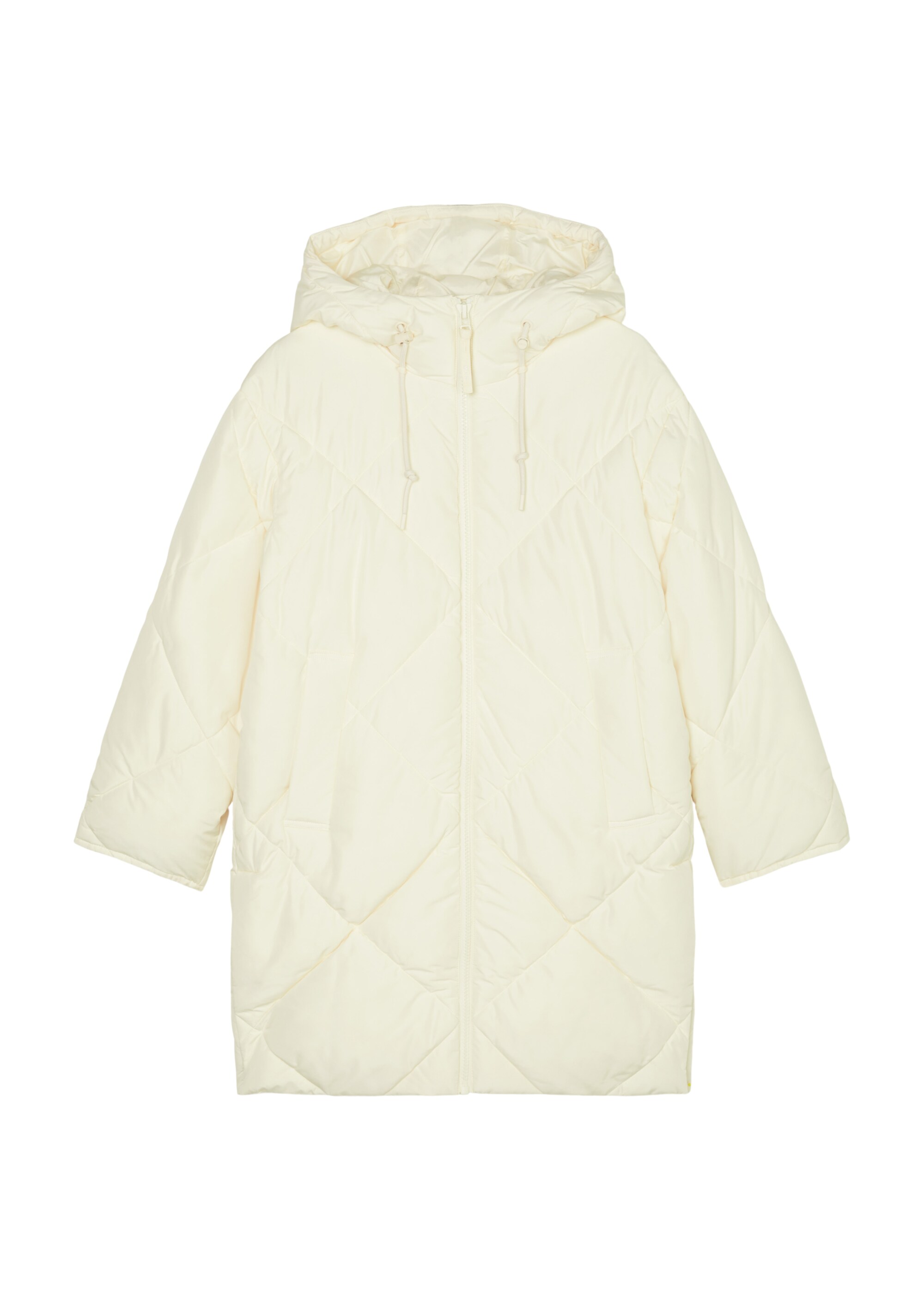 Lange Pufferjacke relaxedaus recycelten Materialien