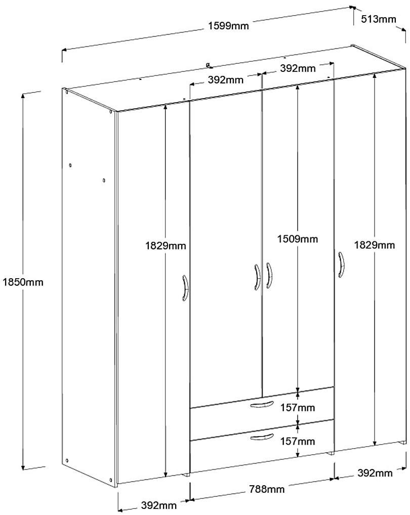 Parisot Kleiderschrank »Daily 1«