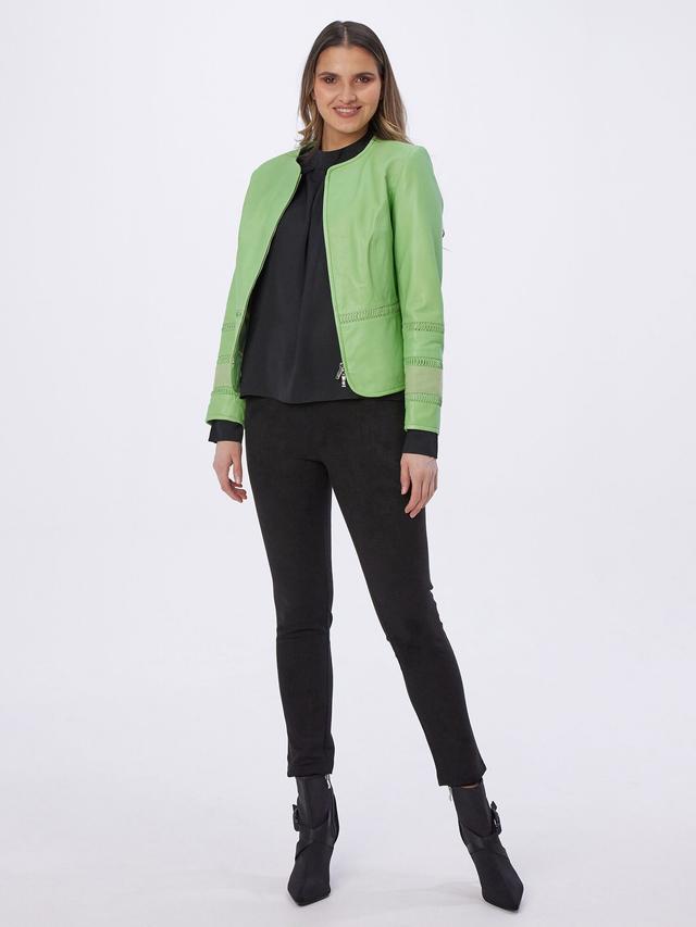 Lederjacke im Ledermix