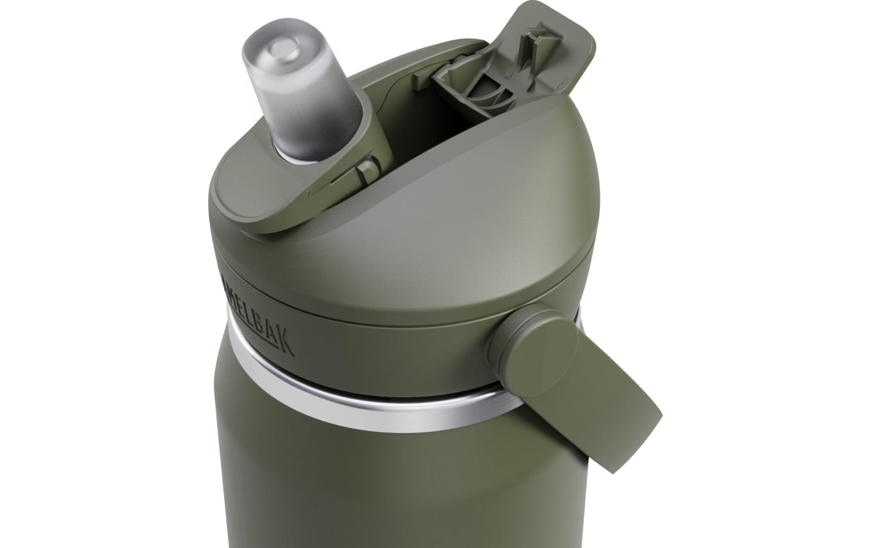 Thermosflasche Thrive Flip Straw V.I. 750 ml, MossDer mobile Getränkeschutz