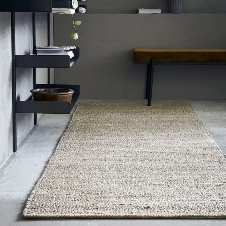 House Doctor - Hempi Teppich, 90 x 300 cm, Hanf / Jute, hellgrau