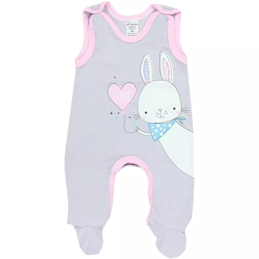 TupTam Baby Mädchen Strampler mit Aufdruck Spruch 3er Pack rosaweiß