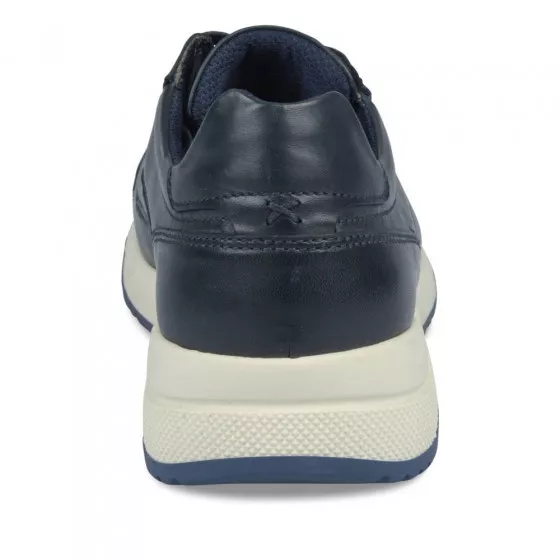 Baskets MARINE DENIM SIDE CUIR