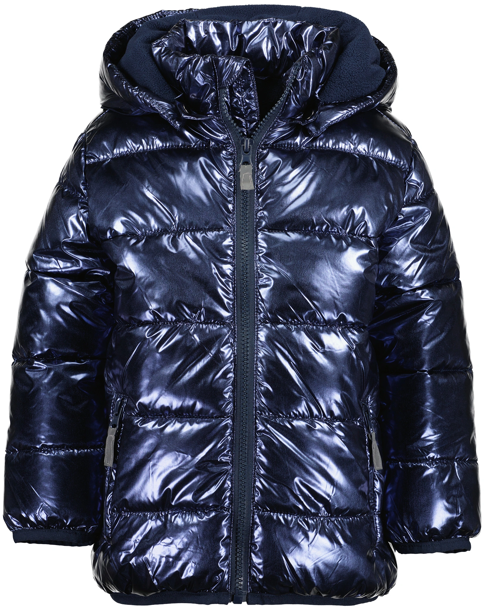 Steppjacke SHINY mit Kapuze in nachtblau