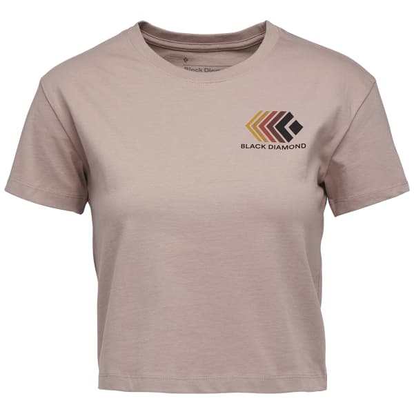 T-shirt escalade BLACK DIAMOND W FADED CROP SS TEE PALE MAUVE